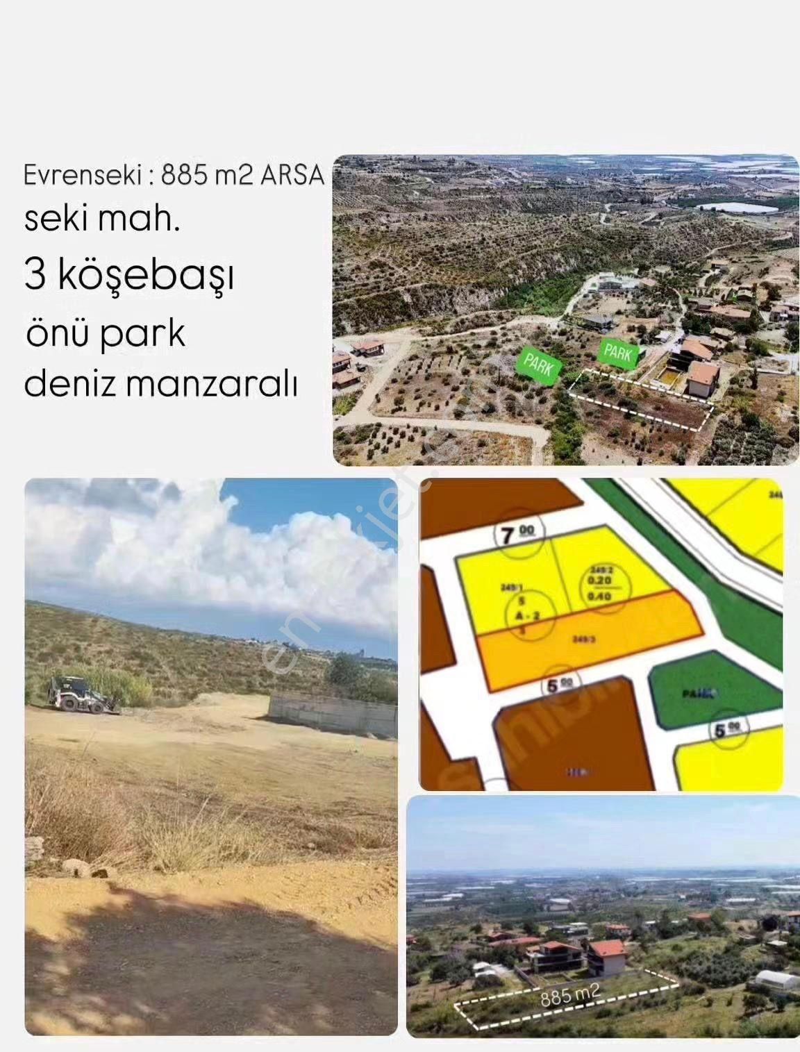 Manavgat Evrenseki Satılık Konut İmarlı Seki De Satılık Deniz Manzaralı Arsa