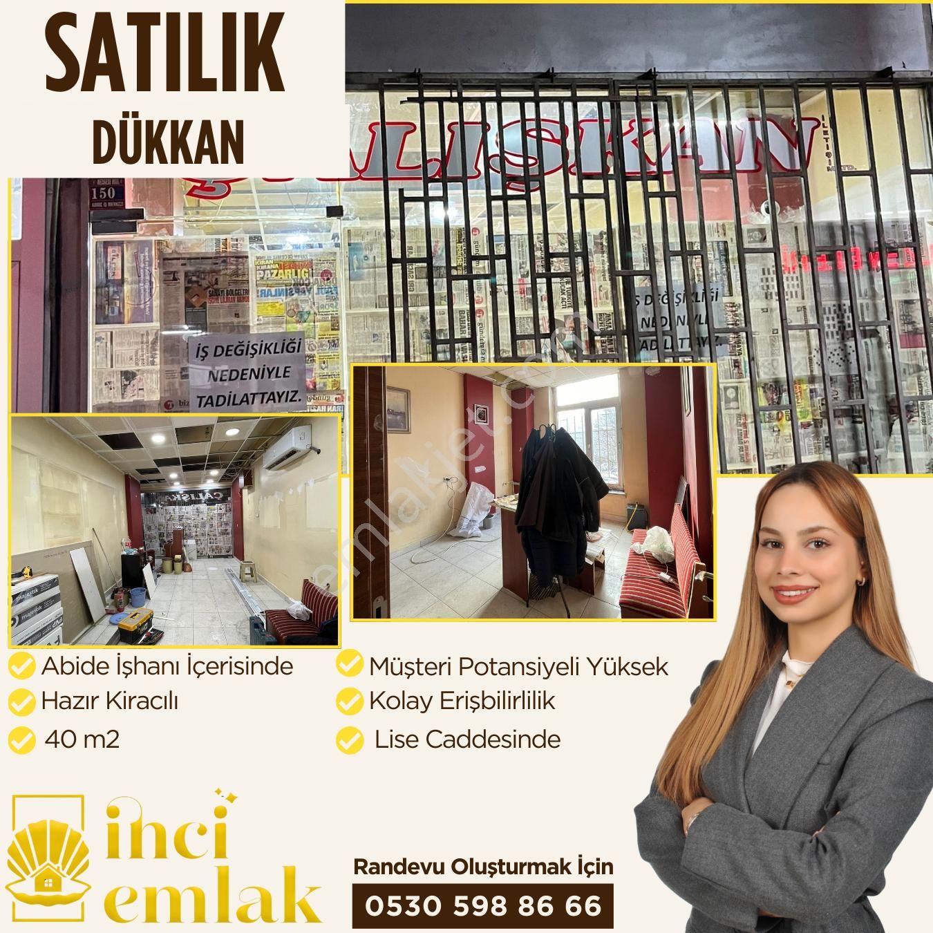 Yozgat Merkez Medrese Satılık Dükkan & Mağaza İnci Emlak'tan Abide İşhanı İçerisinde Satılık Dükkan