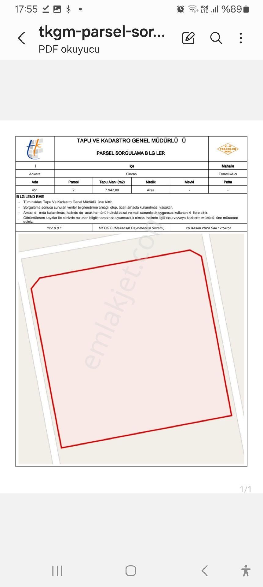 Ankara Sincan'da Satılık Kooperatif Hıssesi - Görsel 2