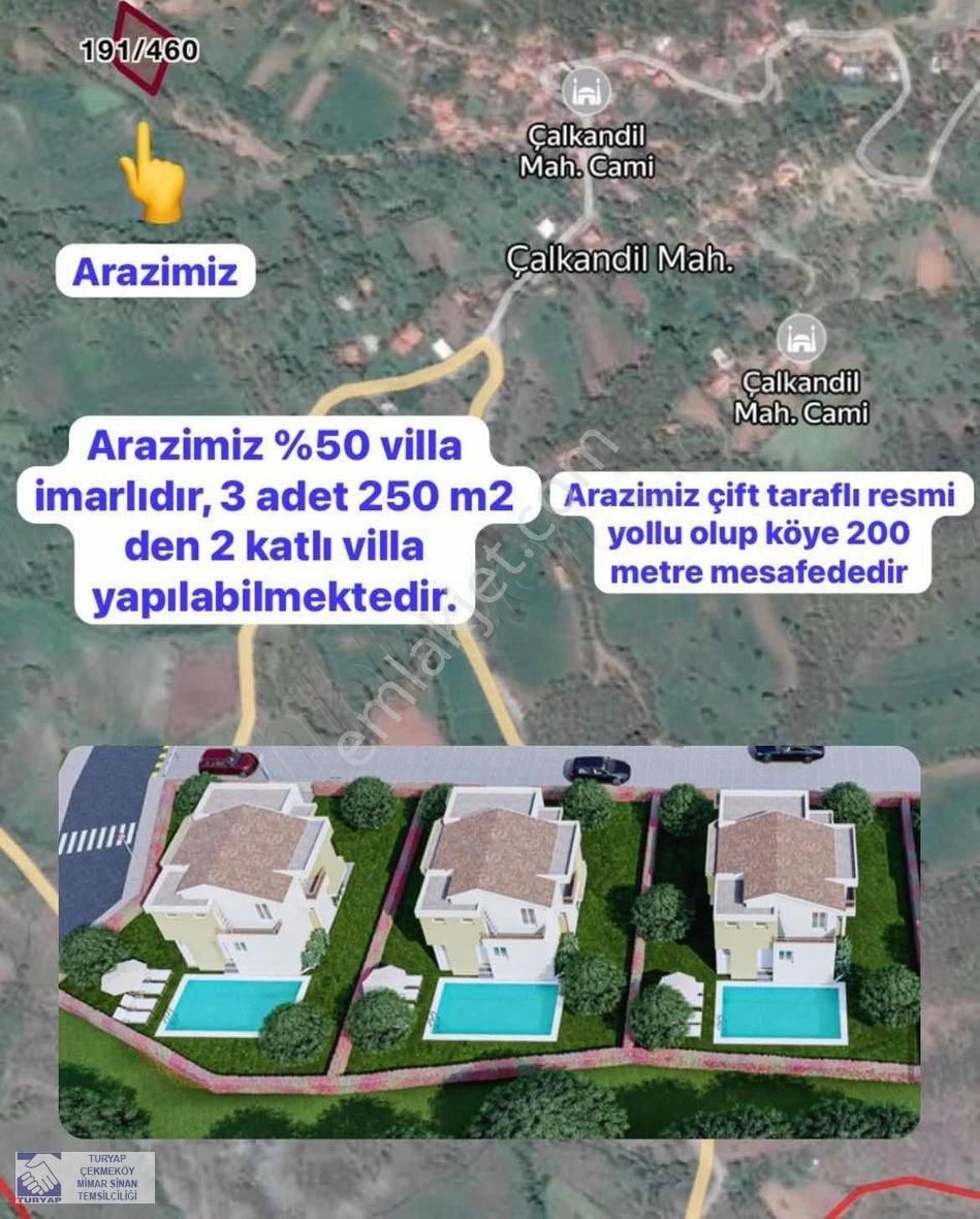 Kepsut Çalkandil Satılık Villa İmarlı Kepsut Ta Resmi Yollu 3 Adet Villa Yapılabilen İmarlı Arsa