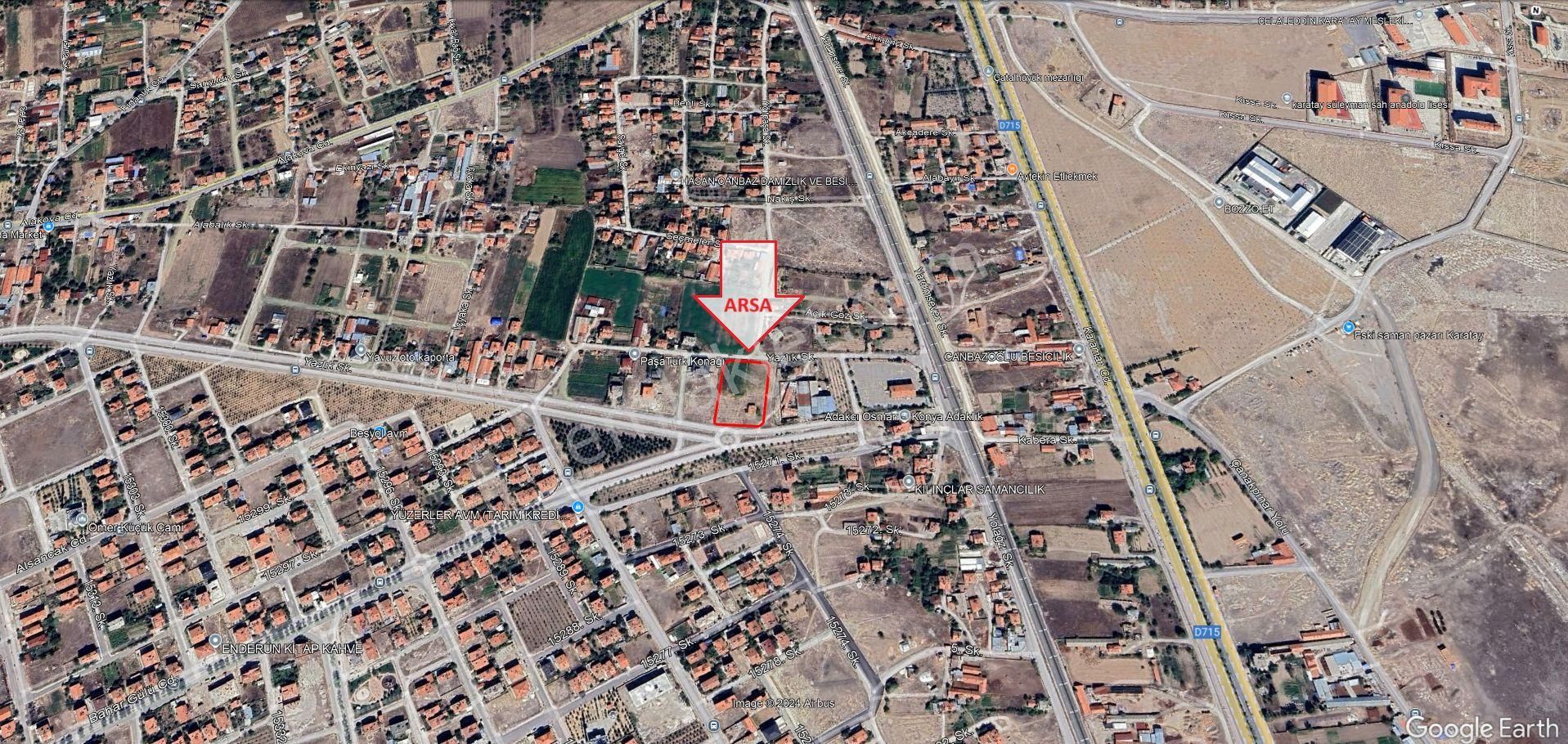 Karaman Caddesi Yakını Villa_dublex Ev Sitesi Yapmaya Elverişli Arsa - Görsel 5