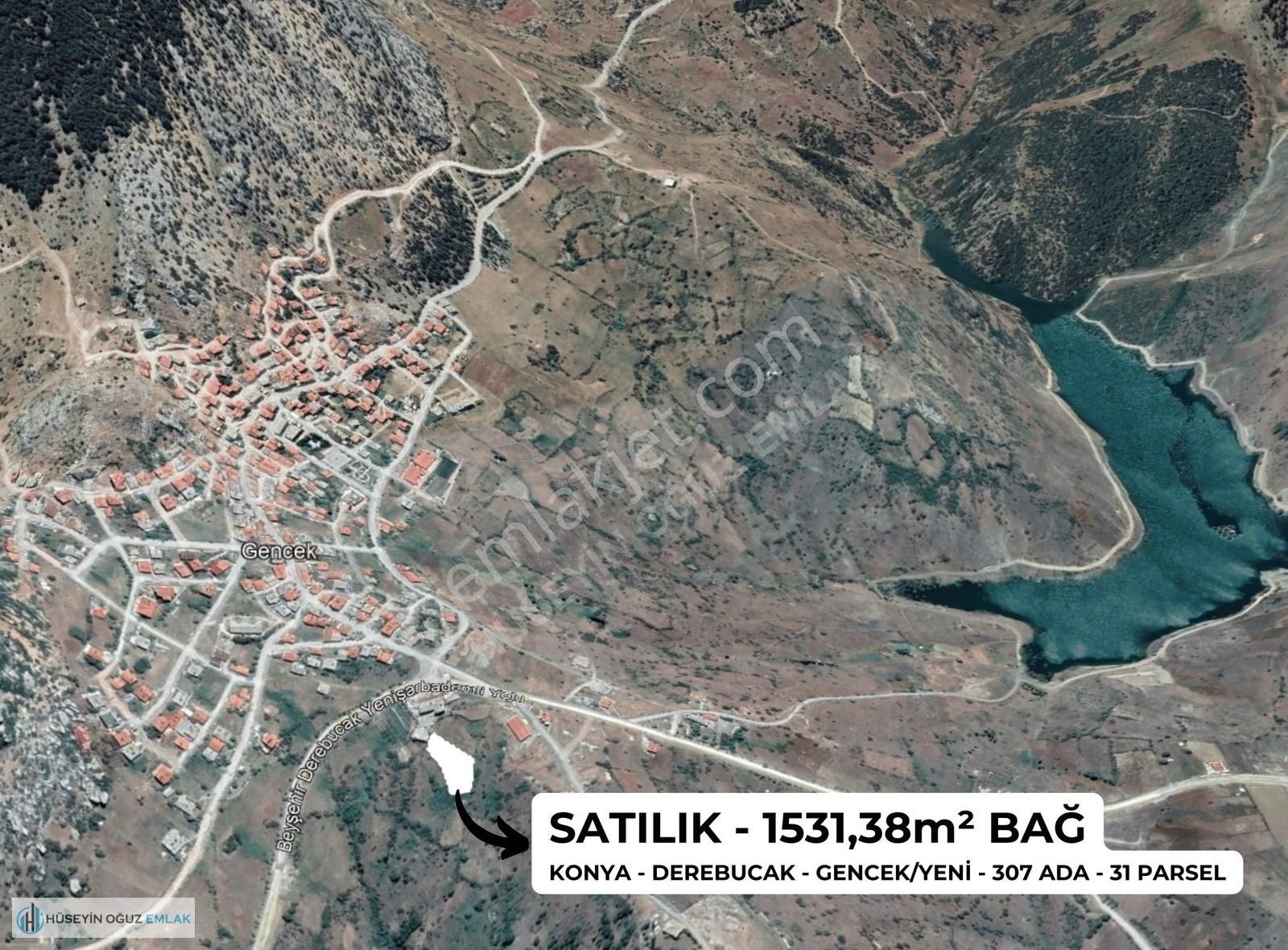 Derebucak Gencek Satılık Bağ & Bahçe Derebucak Gencek'de Sağlık Ocağı Karşısı 1531m² Tarla