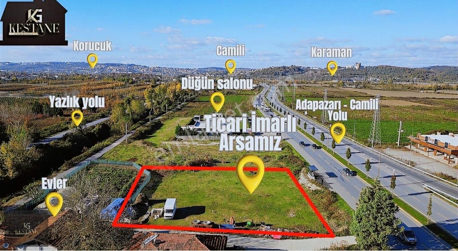 Adapazarı Karakamış Satılık Ticari İmarlı Acil Satılık| Camili Yolu Üzerinde | Ticari İmarlı Arsa