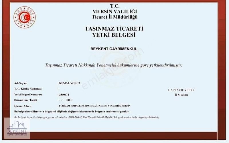 Mersin Yenişehir Eşyalı Kiralık Daire Beykent Gayrimenkul'den Üniv. Caddesinde Site İçi Eşyalı 2+1