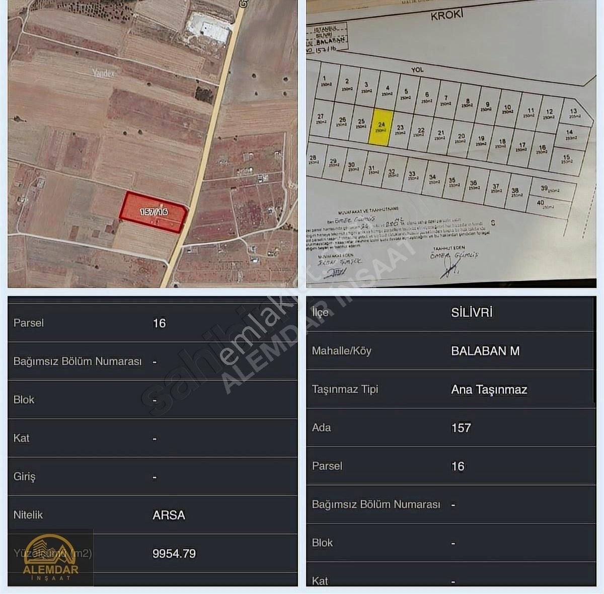 Silivri Çanta Balaban Satılık Villa İmarlı Anayola Cephe Arsa Nıtelıklı 250 M² Vıllalara Komsu Çaplı Parsel