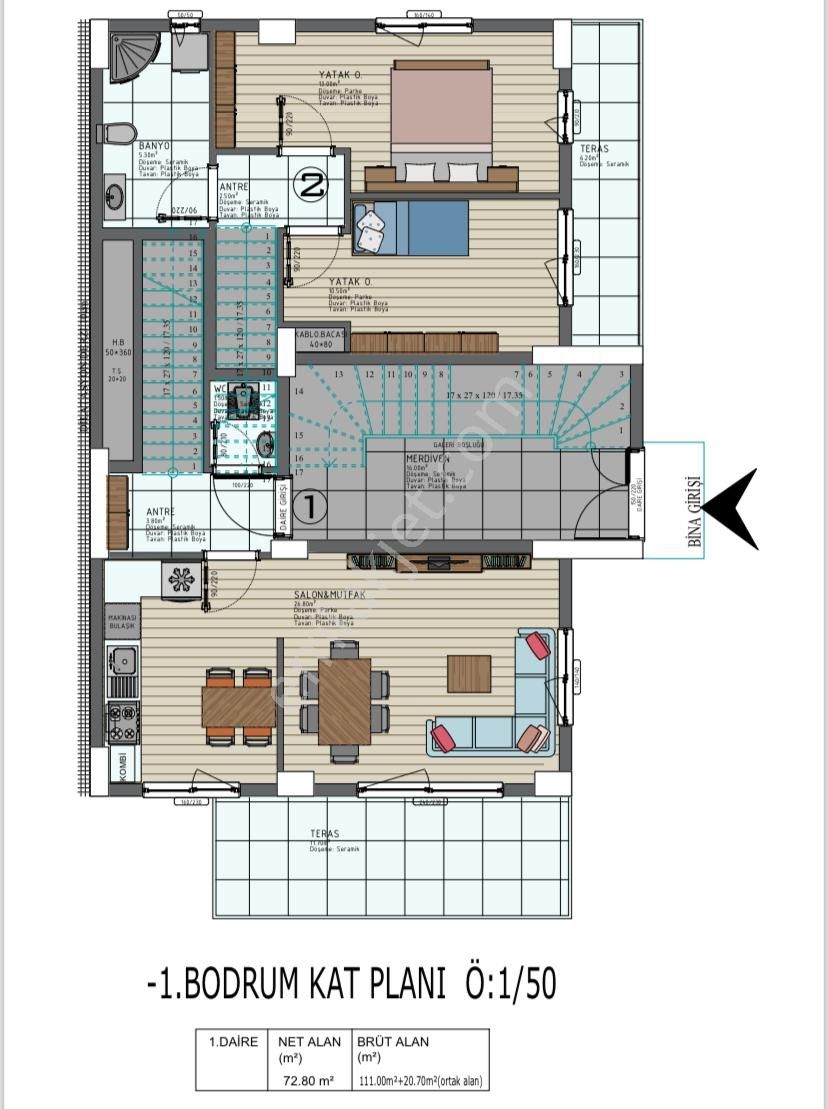 İzmit Topçular Satılık Daire Lebi Derya Deniz Manzaralı Satılık 2+1 Bahçe Dubleks