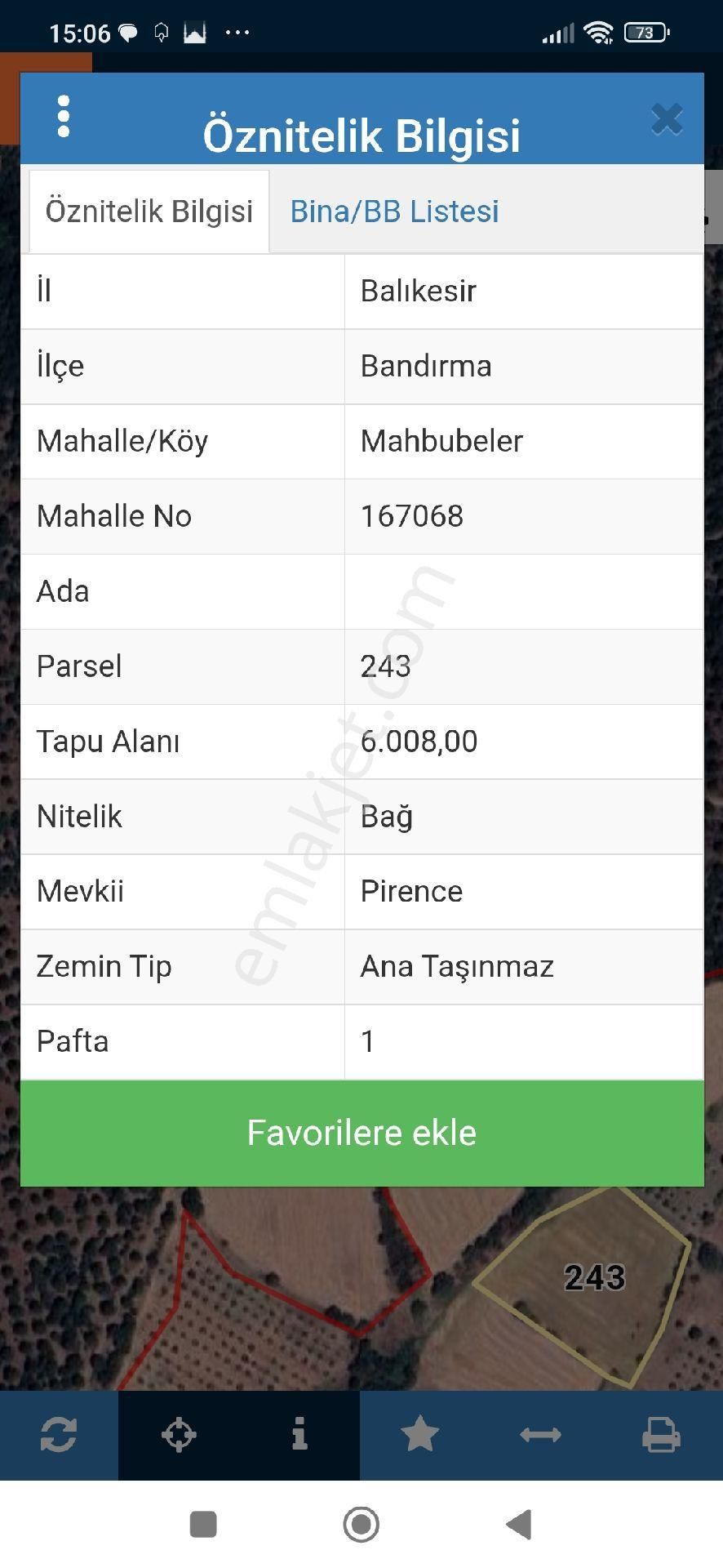 Bandırma Mahbubeler Satılık Tarla Balıkesir Bandırma Mahbubler Köyü Tek Topu Tarla Ve Bağ