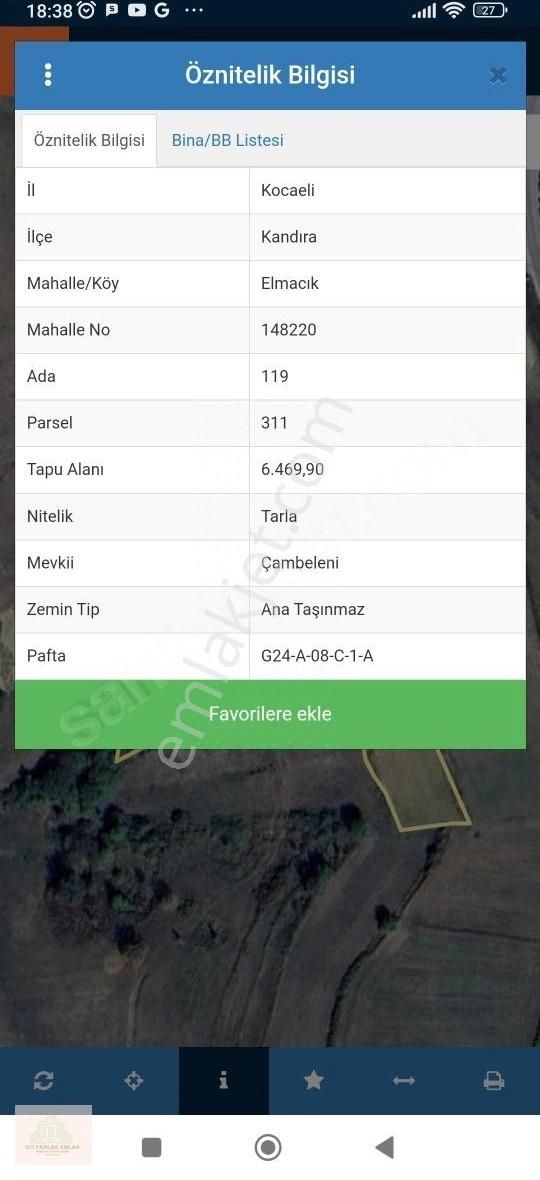 Kandıra Elmacık Köyünde Satılık Tarla 6469 M2 - Görsel 2