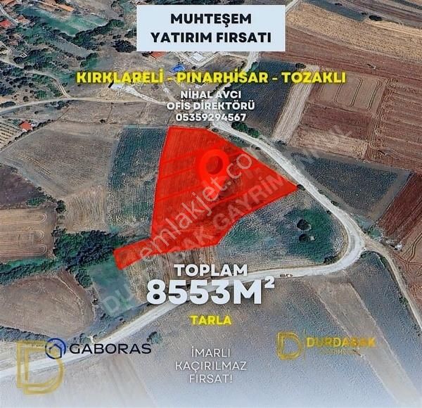 Pınarhisar Tozaklı Köyü Satılık Konut İmarlı Kırklareli Pınarhisar Tozaklı Köyü Yatırım Fırsatı 2928 M2