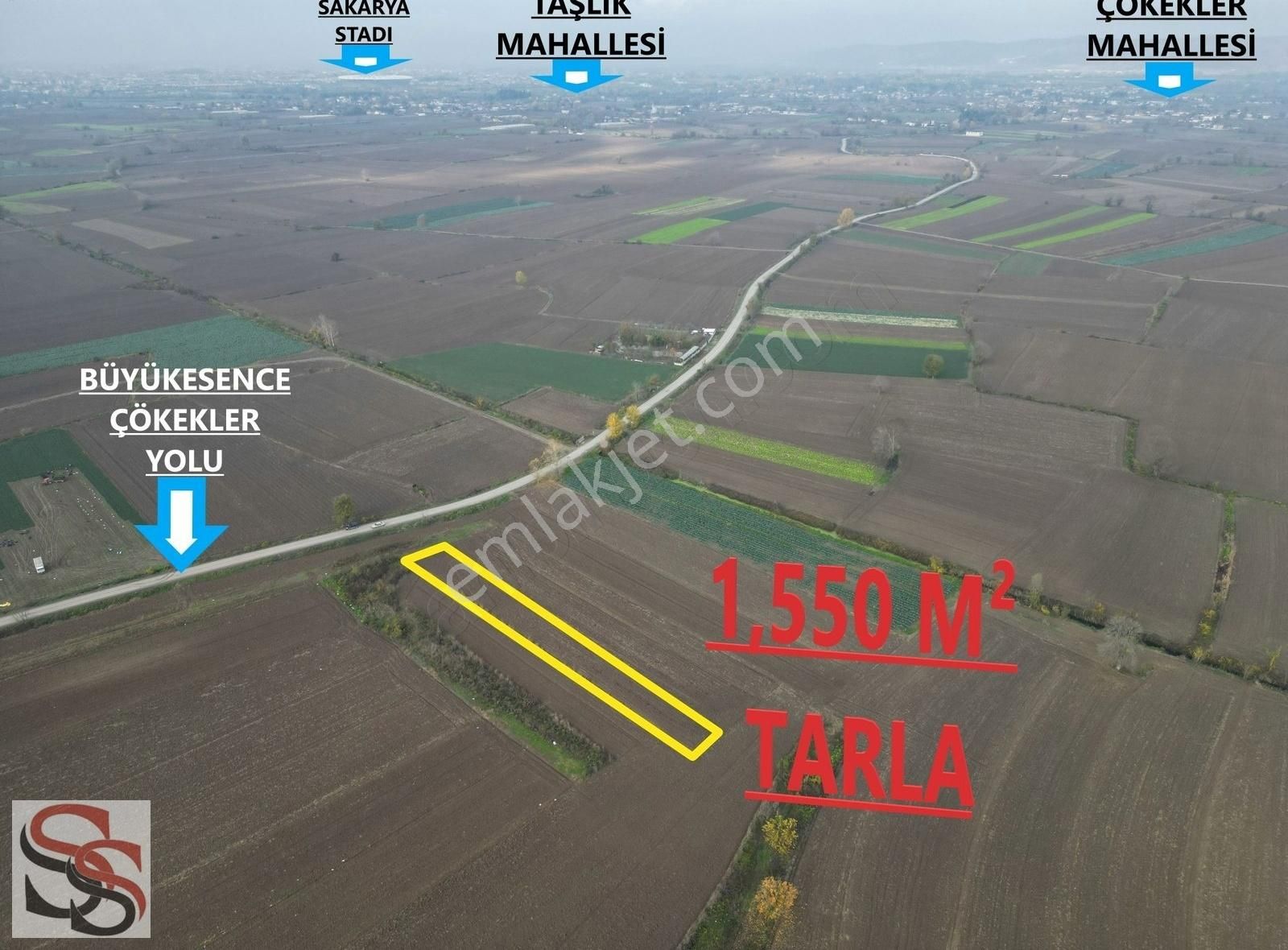 Adapazarı Çökekler Satılık Tarla Adapazarı Çökeklerde 1,550 M² Yatırımlık Tarla