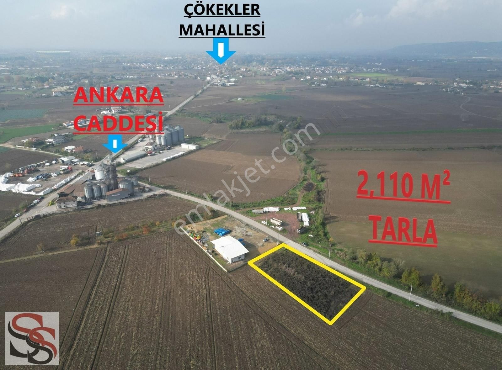 Adapazarı Çökekler Satılık Tarla Adapazarı Çökeklerde Dernekkırı Caddesi Üzeri 2,110 M² Tarla