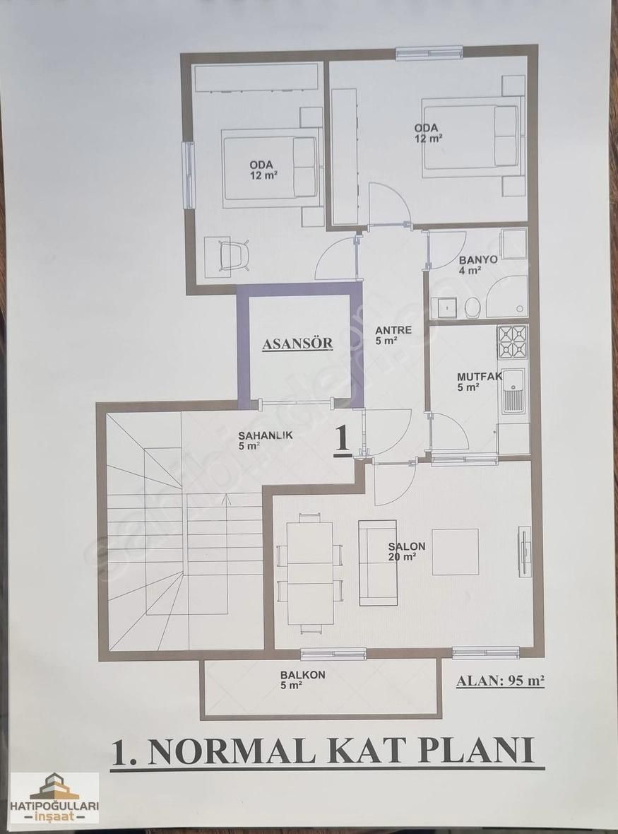 İzmit M. Alipaşa Satılık Daire Hatipoğlları M.ali Paşa Projesi 2+1 95m2 Balkonlu Satılık Daire