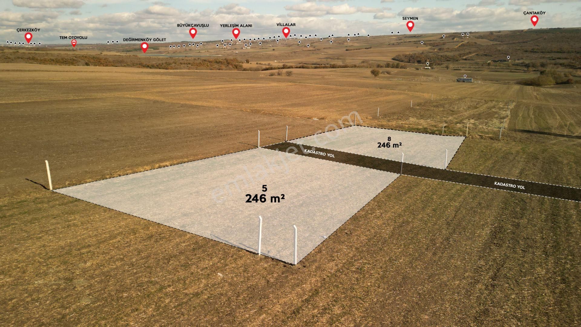 Silivri Değirmenköy İsmetpaşa Satılık Tarla Değirmenköyde 246m² Parsel Direkleri Dikili Yılın Son Fırsatları