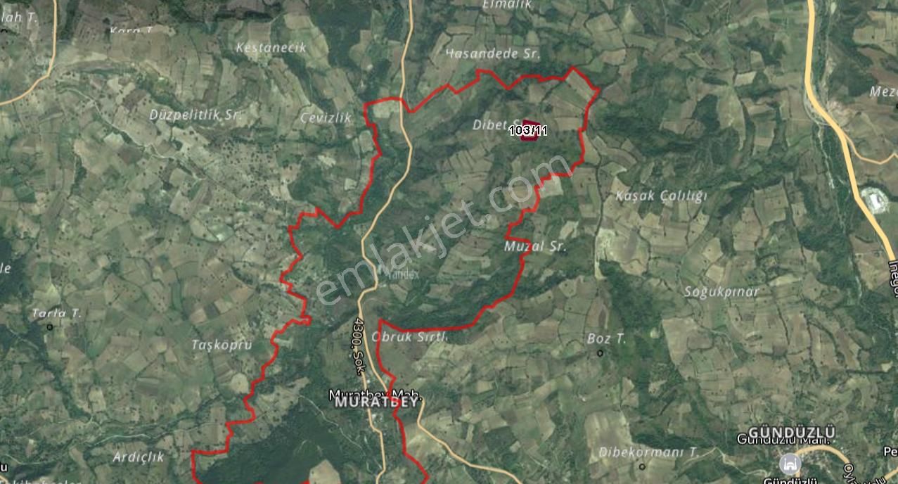 İnegöl Muratbey Satılık Tarla Sinerji'den Bursa İnegöl Muratbey Köyünde Resmi Yola Cephe Yatırımlık 10.419 M² Arazi