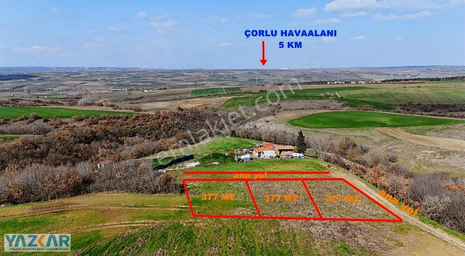 Silivri Değirmenköy İsmetpaşa Satılık Tarla Silivri Değirmenköyde 377 M2 Satılık Arsalar