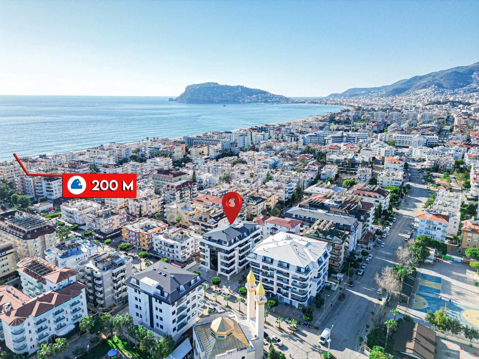 Alanya Oba Satılık Daire Forsale 2+1 New Apartment 200 Mt. Dıstance From The Beach Alanya/oba