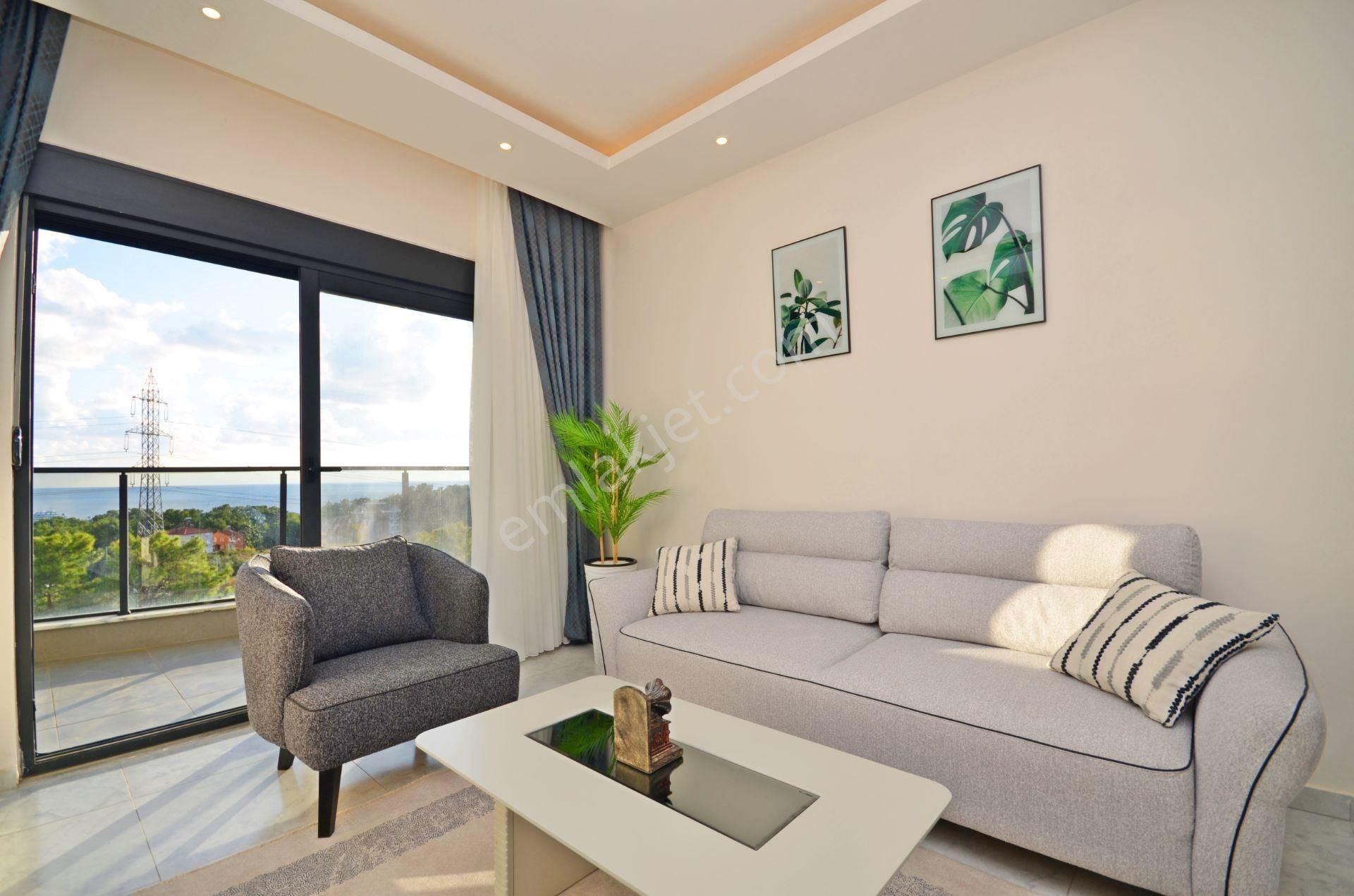 Alanya Avsallar Satılık Daire Forsale 1+1 Luxury Apartment Wıth Full Furnıture And Full Sea Vıew