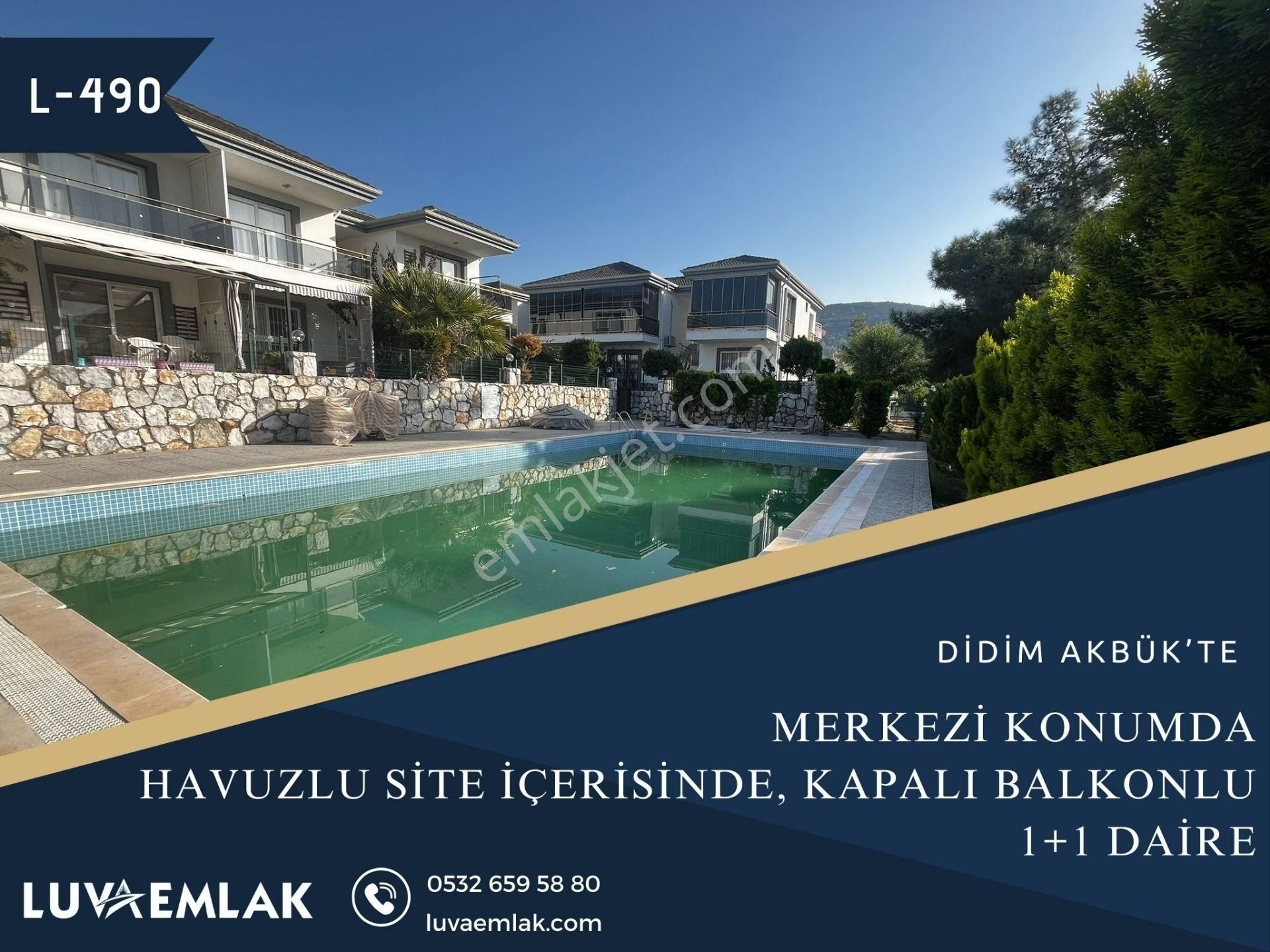 Didim Akbük Satılık Daire Didim Akbük’te Merkezi Konumda Havuzlu Site İçerisinde Satılık 1+1 Daire