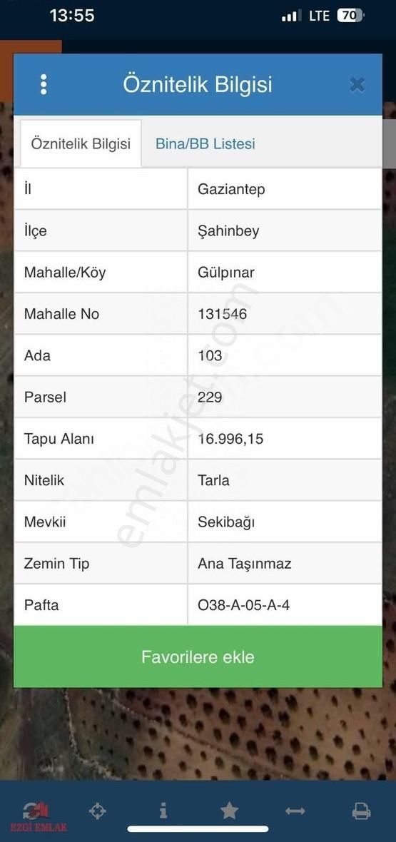 Şahinbey Gülpınar Satılık Tarla Gülpınarda Fırsat Arazi