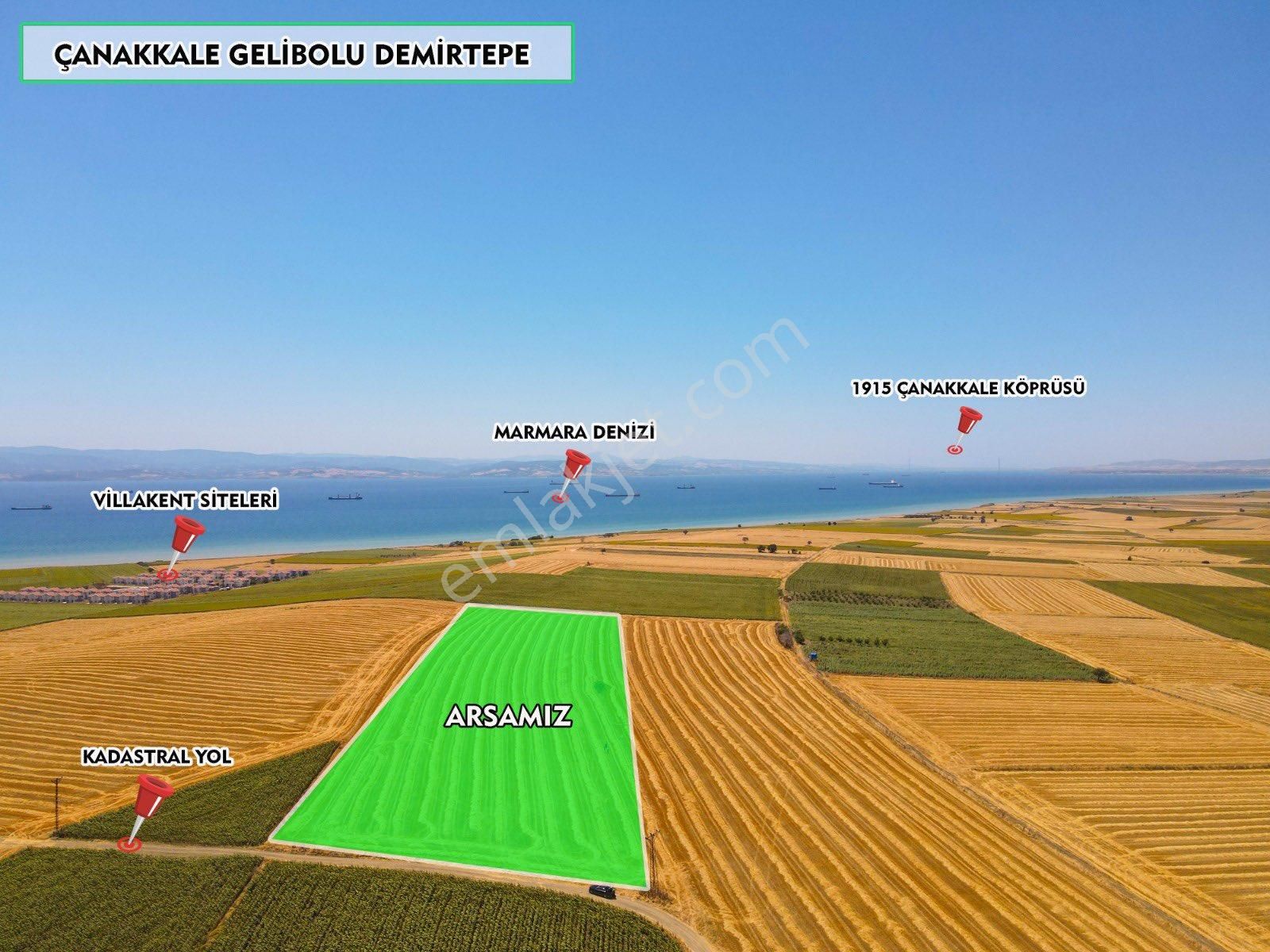 Gelibolu Demirtepe Köyü (Demirtepe Mücavir) Satılık Tarla Çanakkale Gelibolu Demirtepe Satılık Arsa Arazi