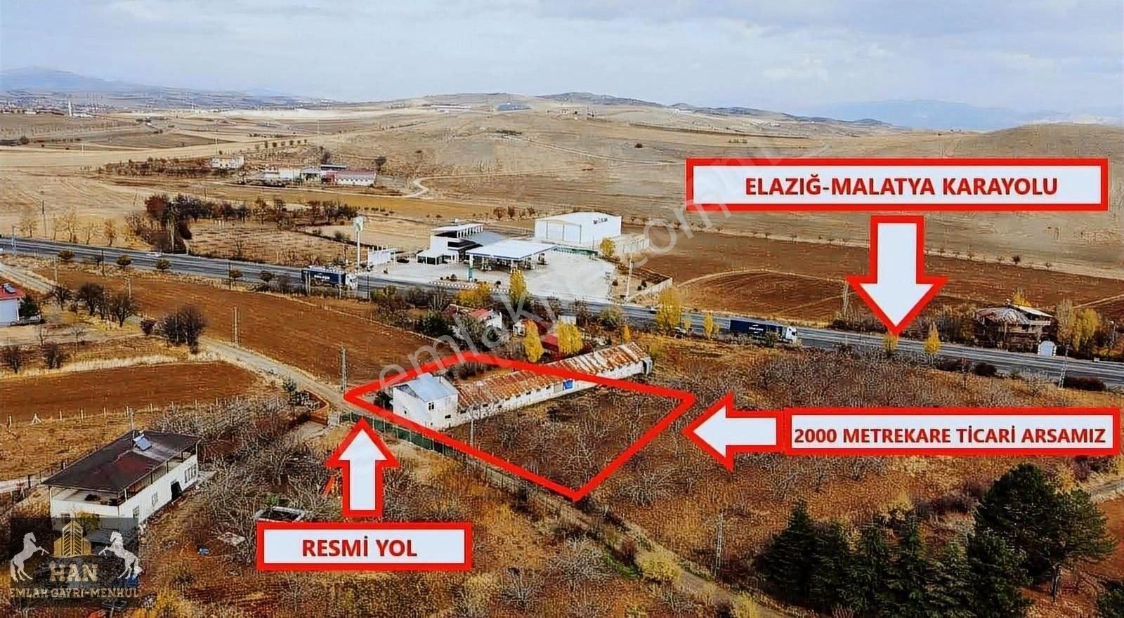 Elazığ Merkez Işıkyolu Köyü Satılık Ticari İmarlı Han Emlak Tan Malatya Yoluna Kaçırılmak Fırsat Ticari Arsa