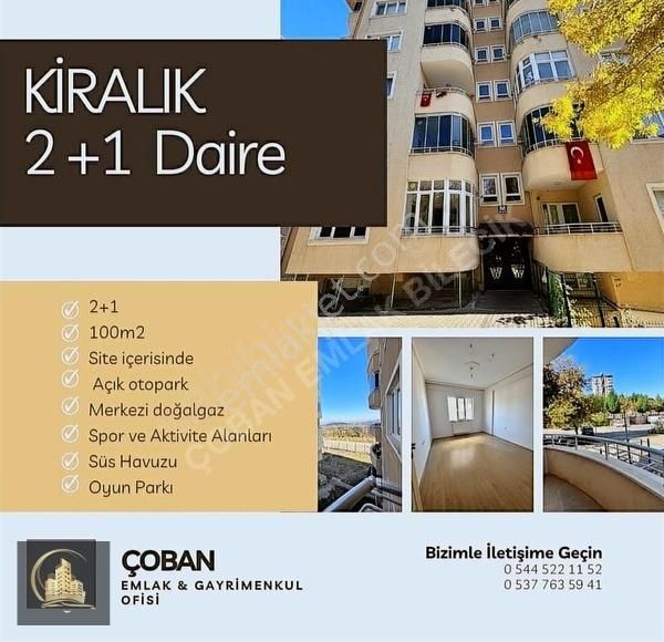 Bilecik Merkez Beşiktaş Kiralık Daire Çoban Emlak & Gayrimenkul'den Nilüfer Sitesinde Kiralık 2 + 1