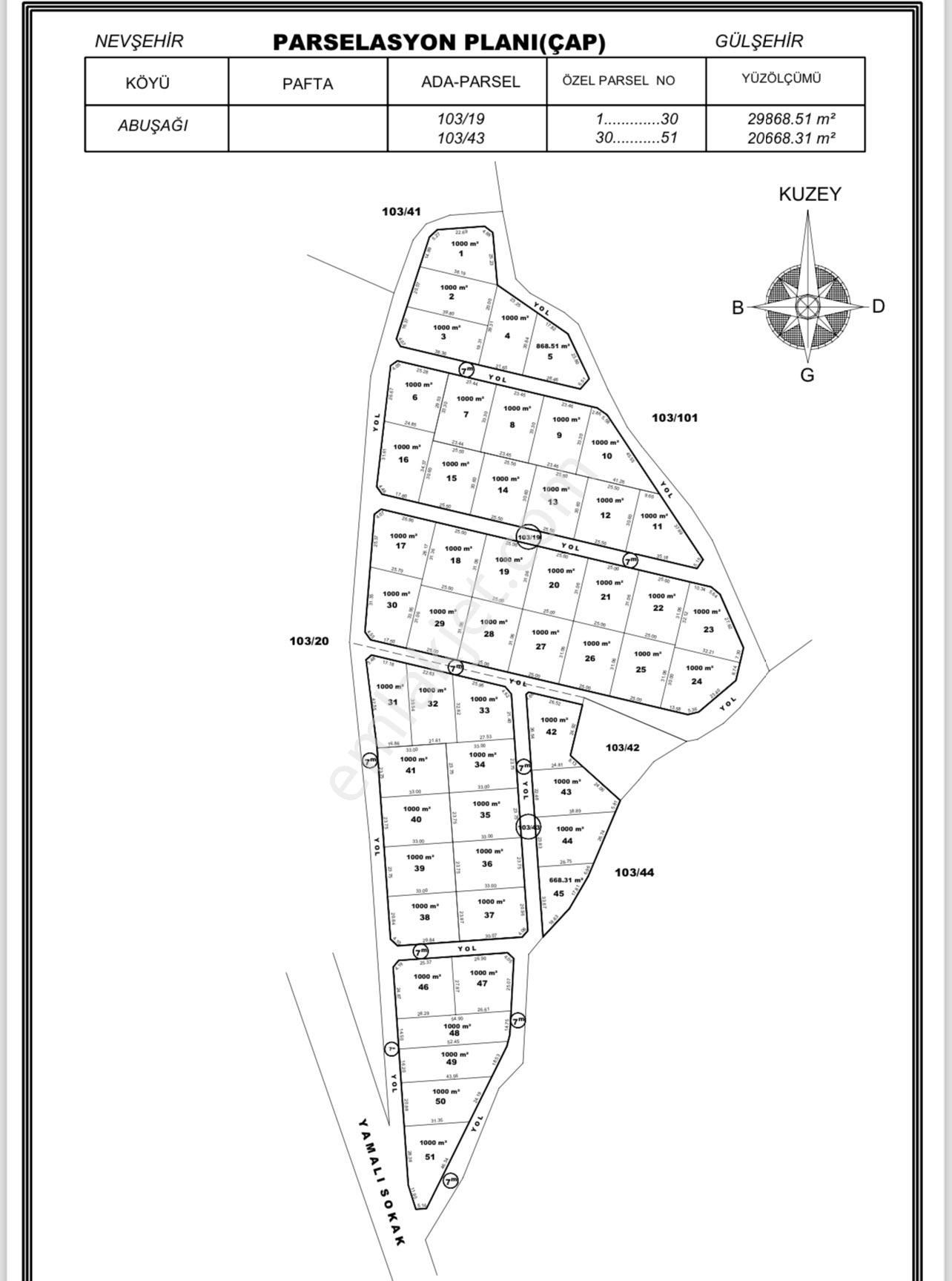 Nevşehir Gülşehir De 50.000 M2 Parselasyonlu Satışa Hazır Arsa Tapulu Fiyat 16.000.000₺₺vip Arsa - Görsel 15