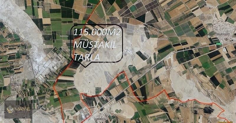 Ereğli Bulgurluk Satılık Tarla Vaye Gayrimenkul'den Ereğli Bulgurluk 115.000m2 Satılık Müstakil