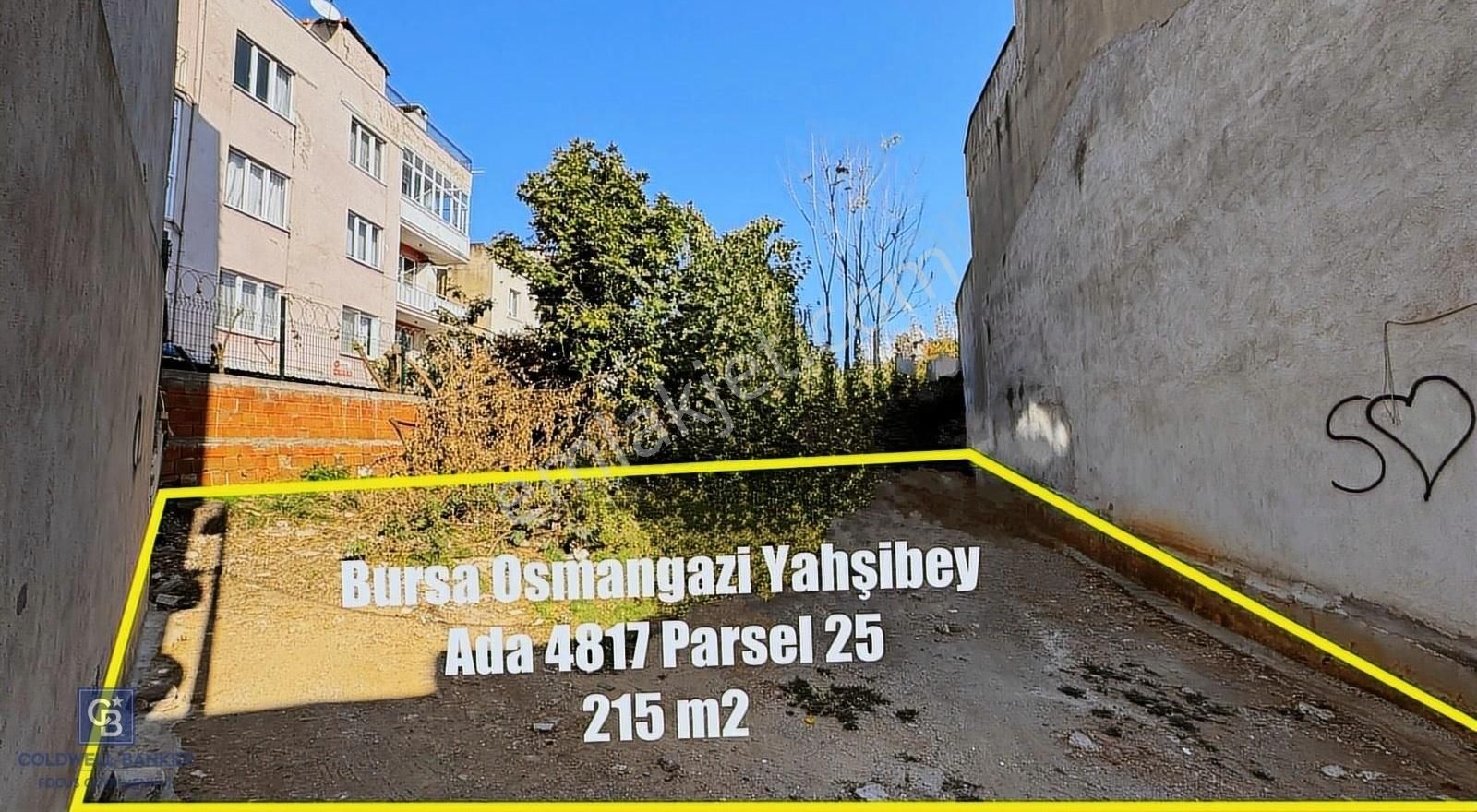 Osmangazi Yahşibey Satılık Konut İmarlı Bursa Osmangazi Yahşibey Mahallesi'nde Satılık 3 Kat İmarlı Arsa