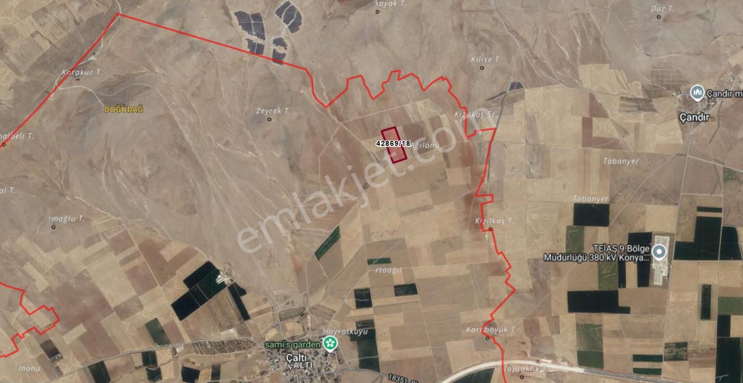 Selçuklu Çaltı Satılık Tarla Konya Çaltı'da 66 Bin M2 Yatırıma Uygun Satılık Arsa