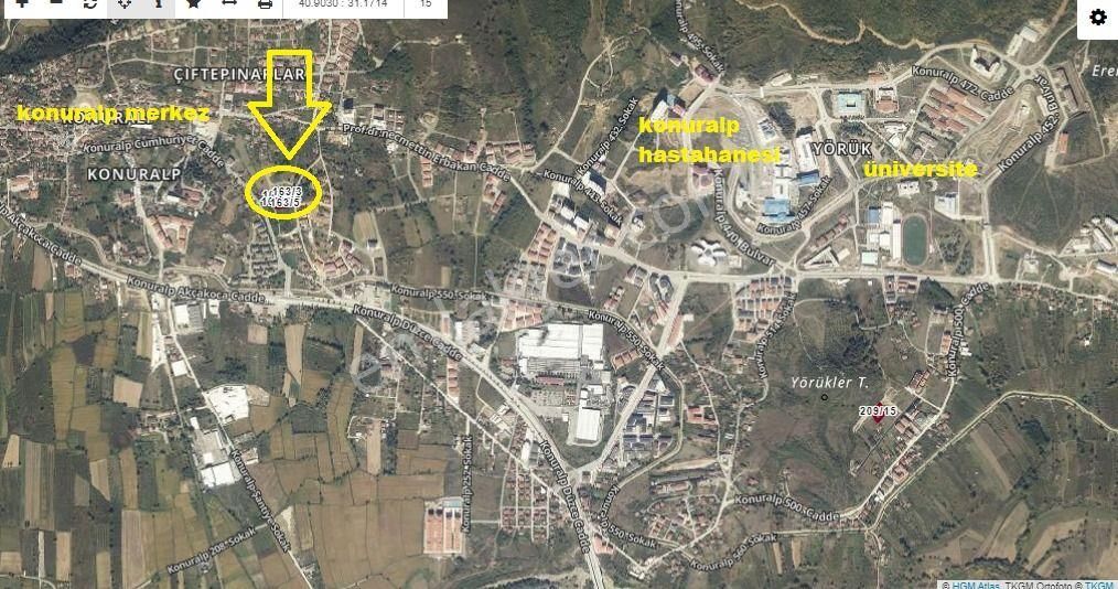 Düzce Konuralpte Kat Karşılığı %25 İle 3020 M2 Arsa - Görsel 2