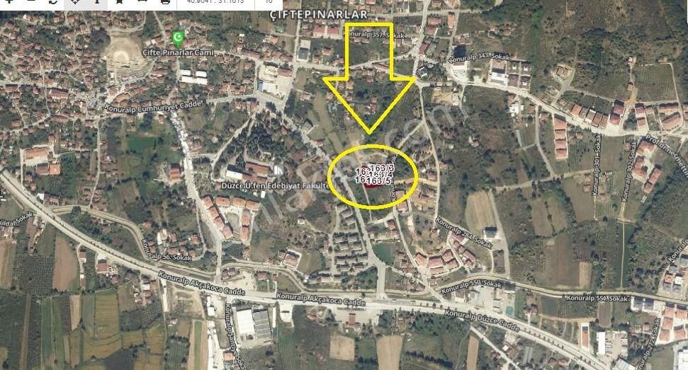 Düzce Merkez Çiftepınarlar Kat Karşılığı Konut İmarlı Düzce Konuralpte Kat Karşılığı %25 İle 3020 M2 Arsa