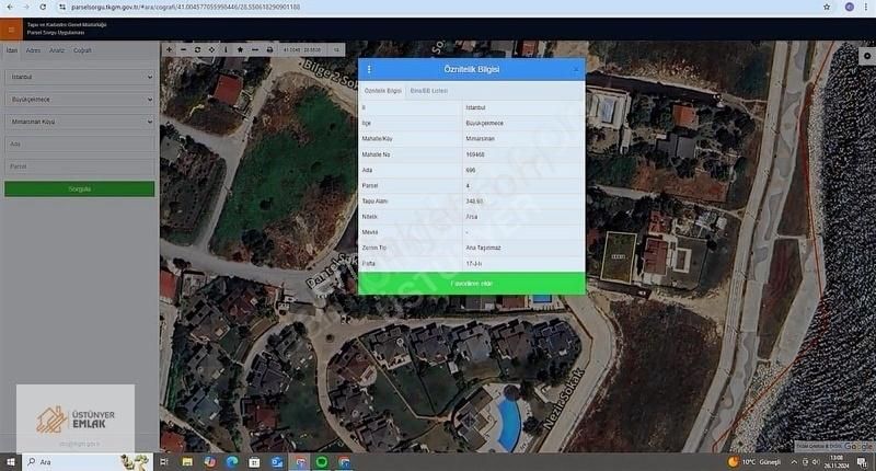 Mimaroba Mahallesinde Deniz Manzaralı 348 M2 Satılık Arsa - Görsel 3