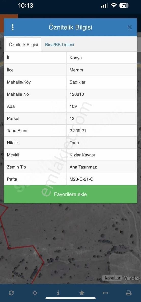 Meram Sadıklar Satılık Tarla Meram Sadıklar Mah. Müstakil 2209 M2 Yola Yakın Tarla