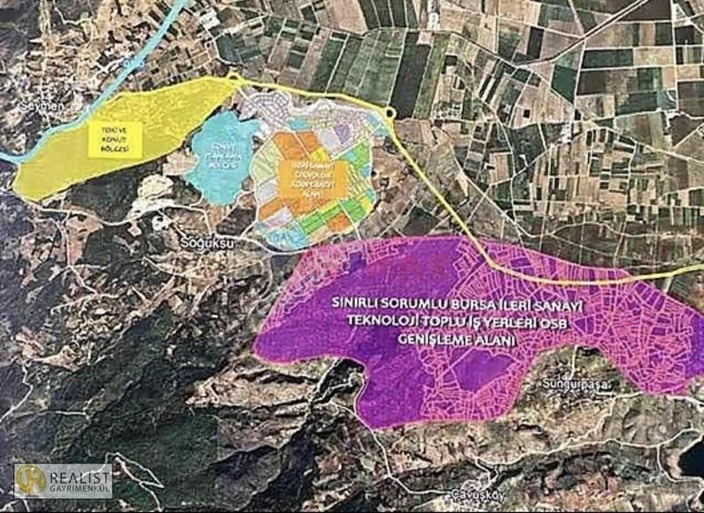 İnegöl Karagölet Satılık Tarla İnegöl Karagölette Sanayi Alanında Fırsat Arsa