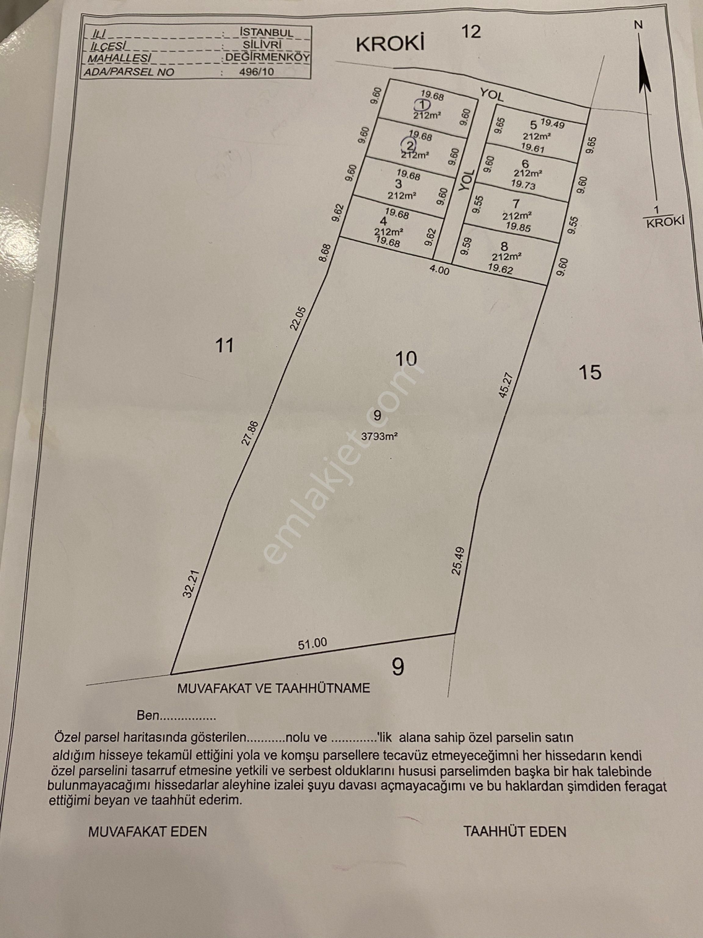 Silivri Değirmenköy Fevzipaşa Satılık Tarla Silivri Değirmenköy Satılık Fırsat Arsa!