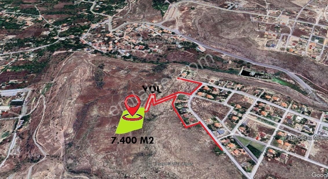 Melikgazi Gesi Satılık Bağ & Bahçe Gesi De İldem Manzaralı İmara Sıfır Satılık 7,5 Dönüm Tarla