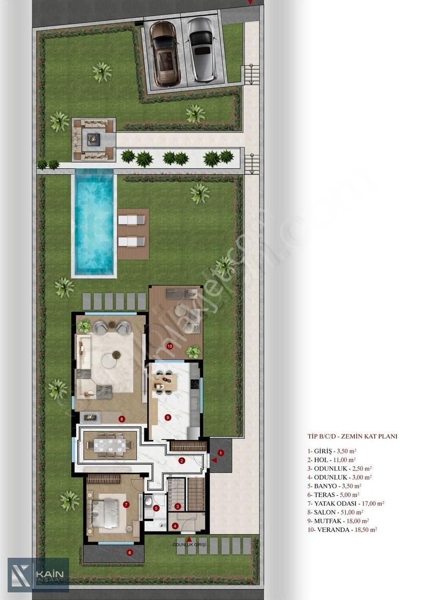 İzmit Kabaoğlu Satılık Villa My Hıll Boutıque Projesi 4+1 280m2 Satılık Villa