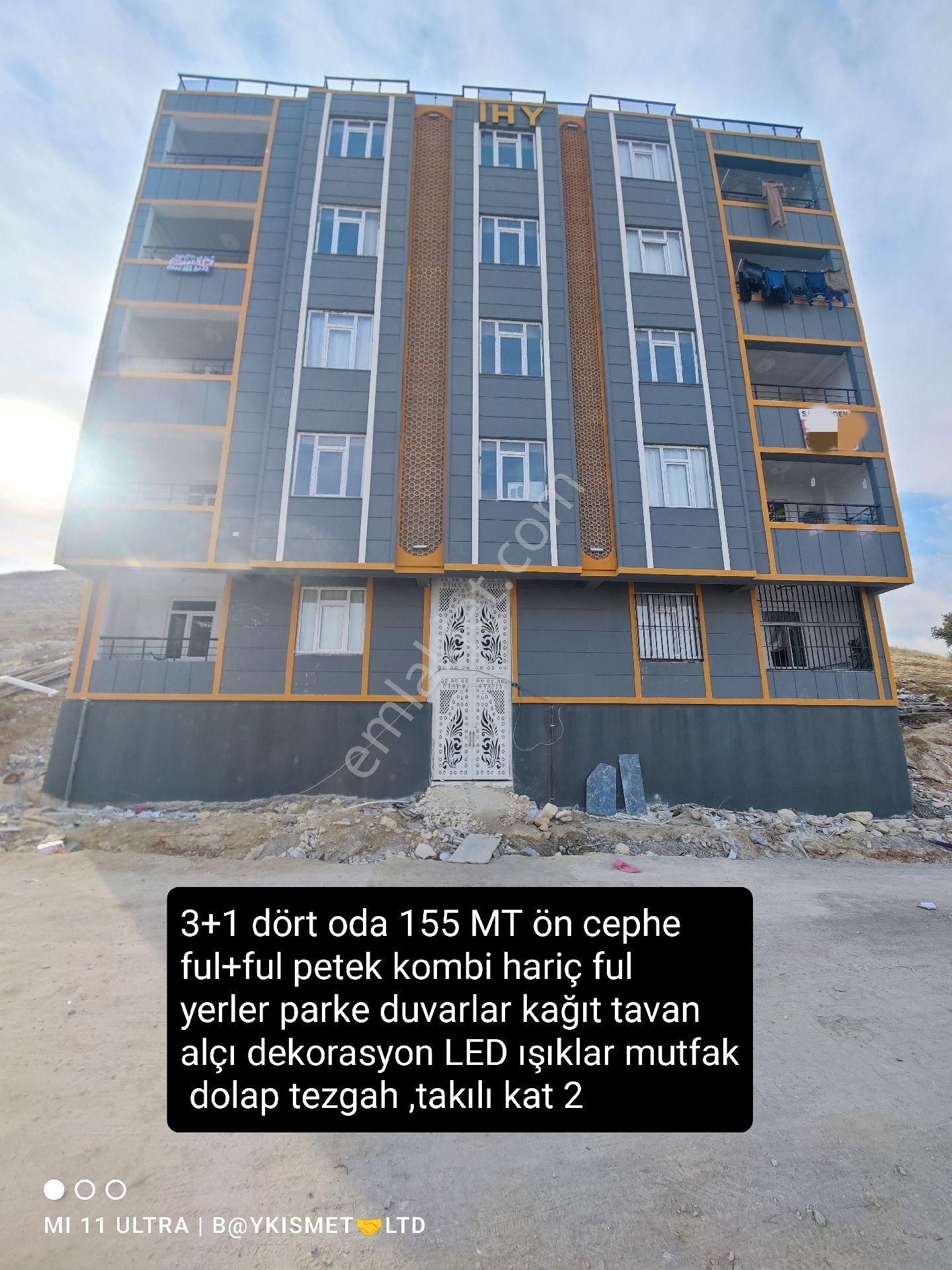 Eyyübiye Direkli Satılık Daire Arka Cephe 125 Mt Net Ful+ful Petek Kombi Hariç