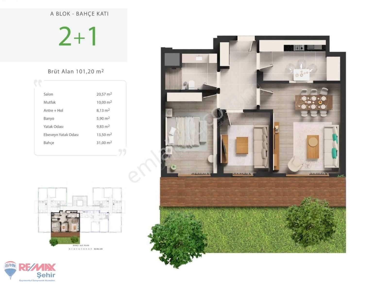 Yalova Merkez Mustafa Kemal Paşa Satılık Daire Yalova Remax Asude Vadi Satılık 2+1 Bahçe Katı