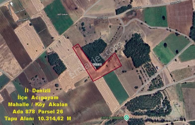 Satlık Denizli Acıpayam Akalan Mah 10.314,62 M Tarla