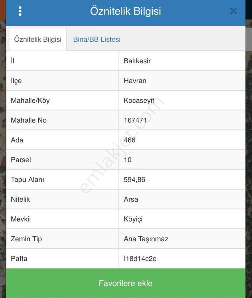 Havran Kocaseyit Satılık Konut İmarlı Balıkesir Havranda Müstakil Uygun Fiyata Arsa