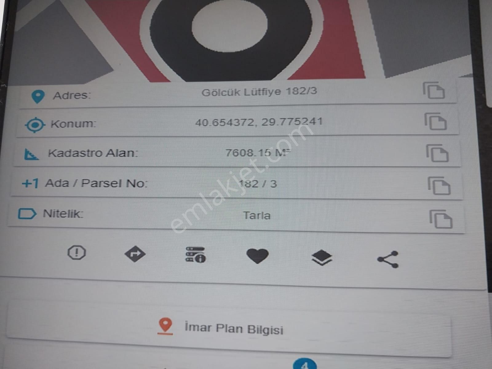 Kocaeli Gölcük Lütfiye Mahallesi. Satılık 2094 M² % 5 Tarla Vasıflı Arazi - Görsel 5