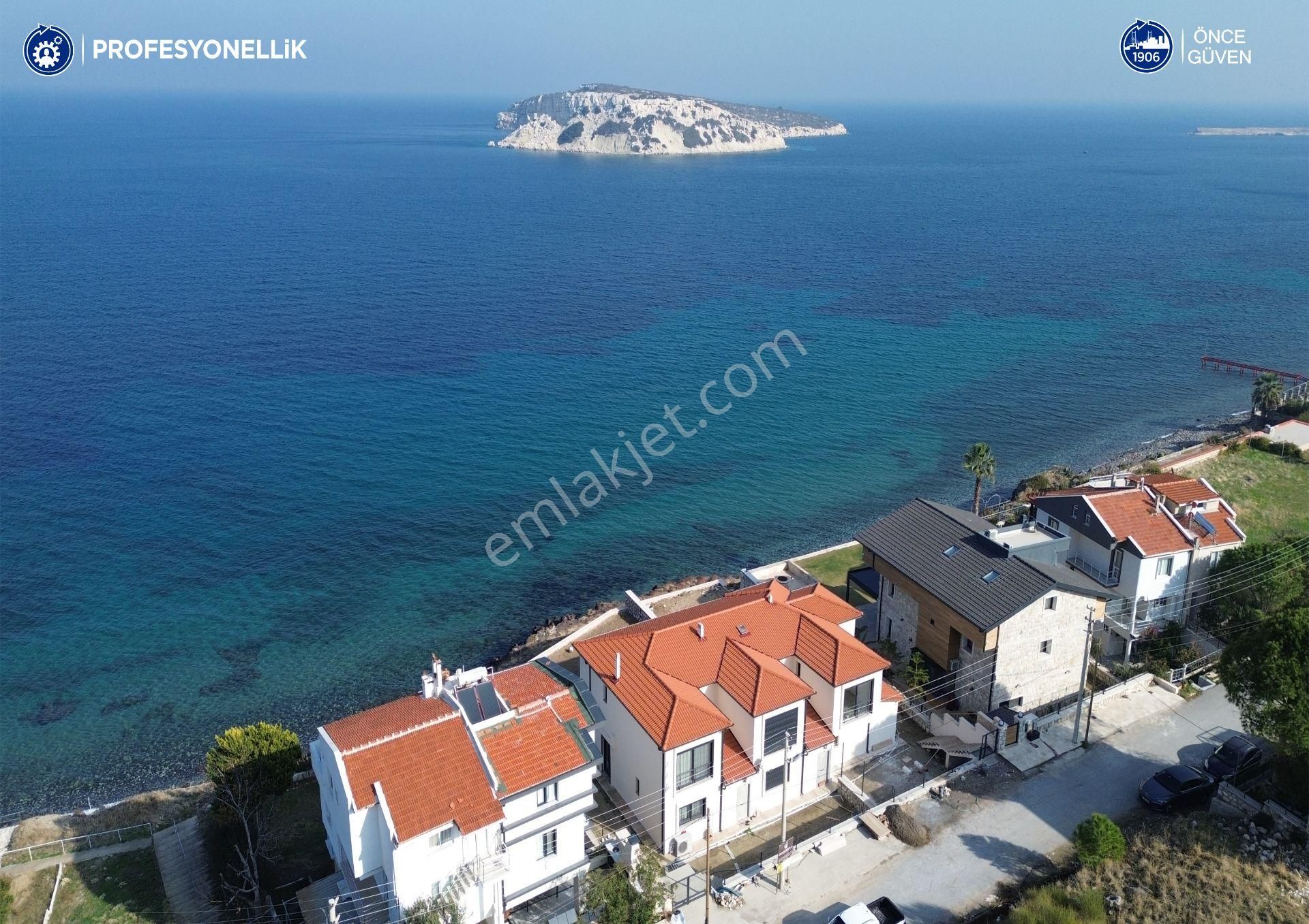 Karaburun Merkez Satılık Villa Karaburun Merkez Mahallesi Kuyucak'da 3+1 Denize Sıfır Villa