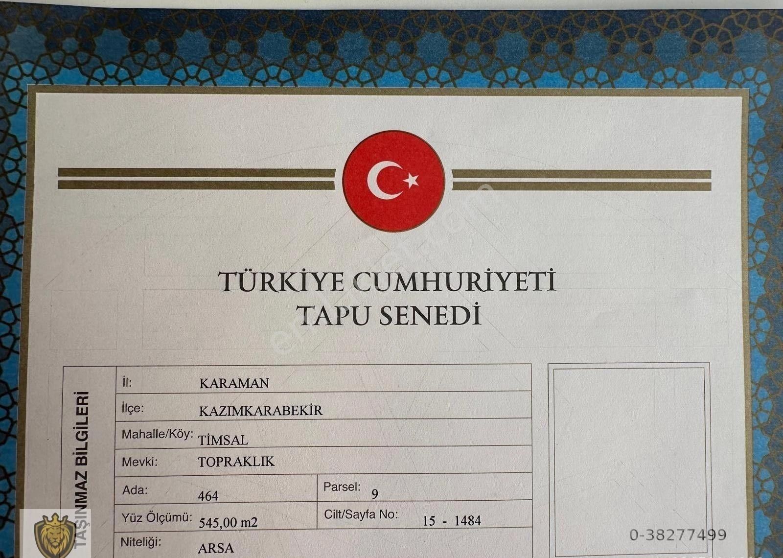 Kazımkarabekir Akarköy Köyü Satılık Ticari İmarlı İmparator Gayrimenkulden Fırsat Arsa