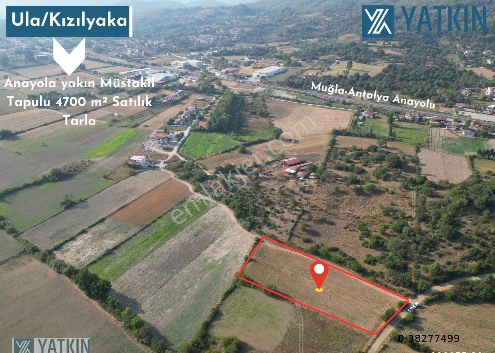 Ula Yeşilçam Satılık Tarla Ula Kızılyaka'da 4700 M² Anayola 500 M Uzaklıkta Satılık Tarla