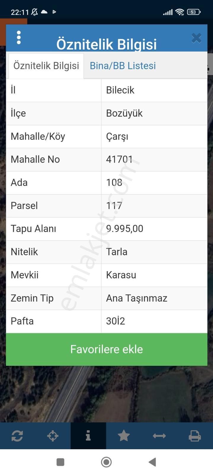 Bozüyük Çarşı Satılık Tarla Bilecik Bozüyük Türkiye Petrolleri Yanı Satılık Tarla