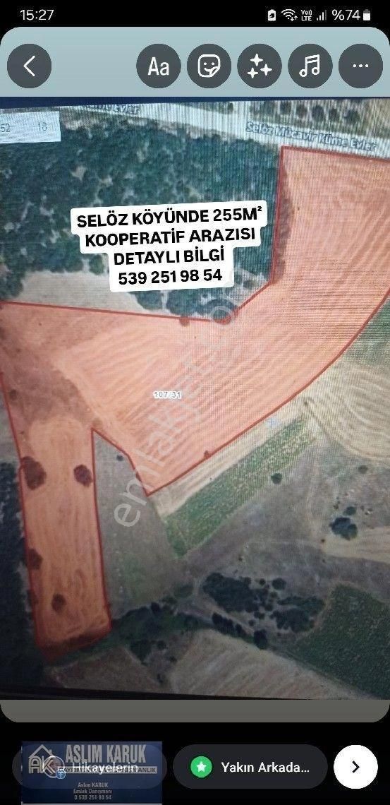 Bilecik Merkez Selöz Köyü Satılık Tarla Bılecık Merkez Selozde Kooperatif Arazısı