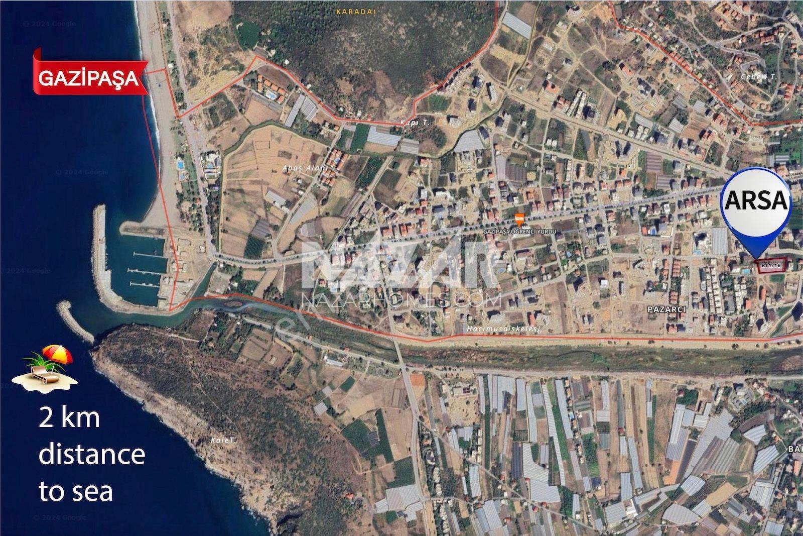 Gazipaşa Pazarcı'da Manzaralı 5.163 M² Satılık Konut İmarlı Arsa - Görsel 2