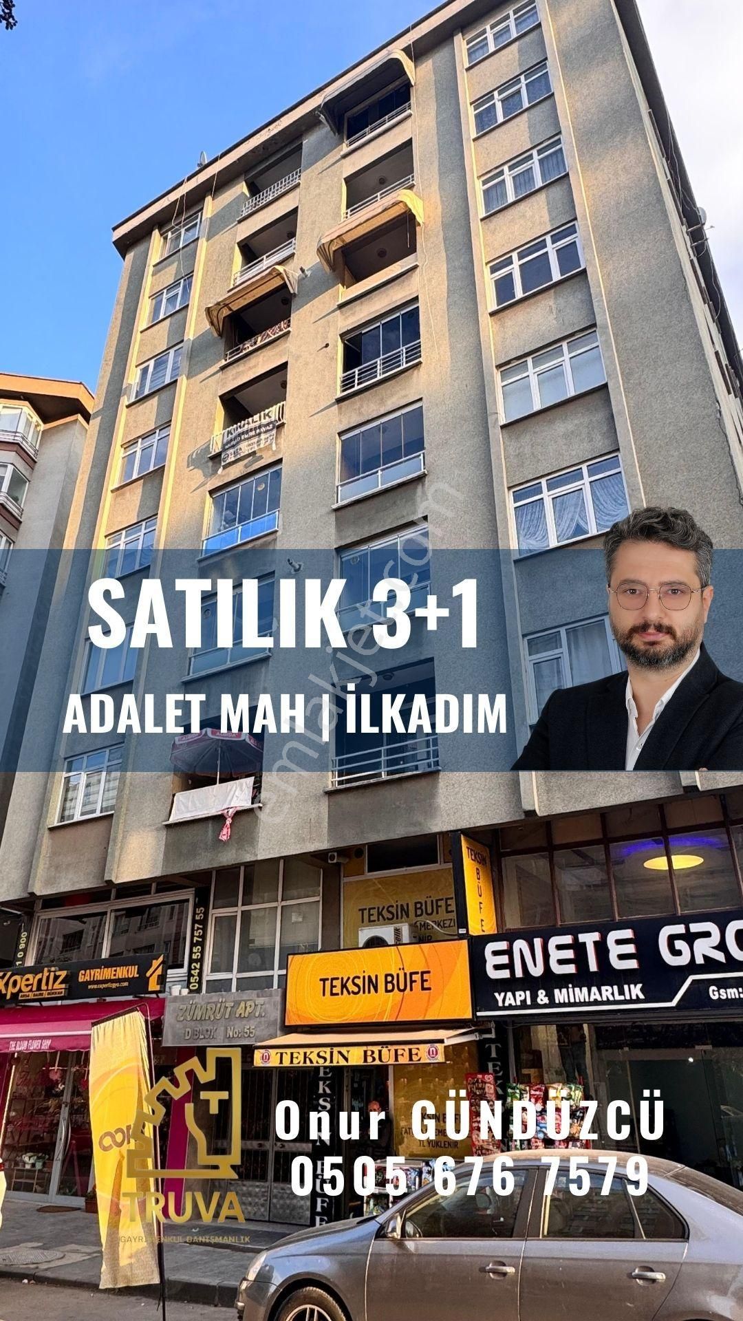 İlkadım Adalet Satılık Daire Truva'dan Karadeniz Caddesine Cephe Satılık Bakımlı 3+1 Daire